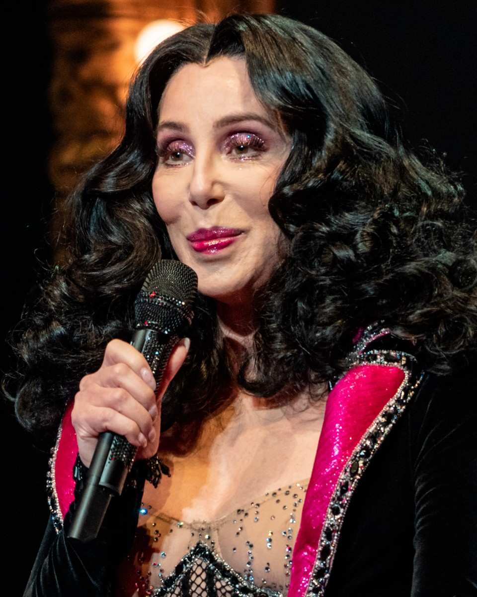 Cher on stage in London in 2019