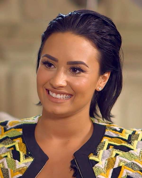 Demi Lovato smiling during a Vevo interview in 2015