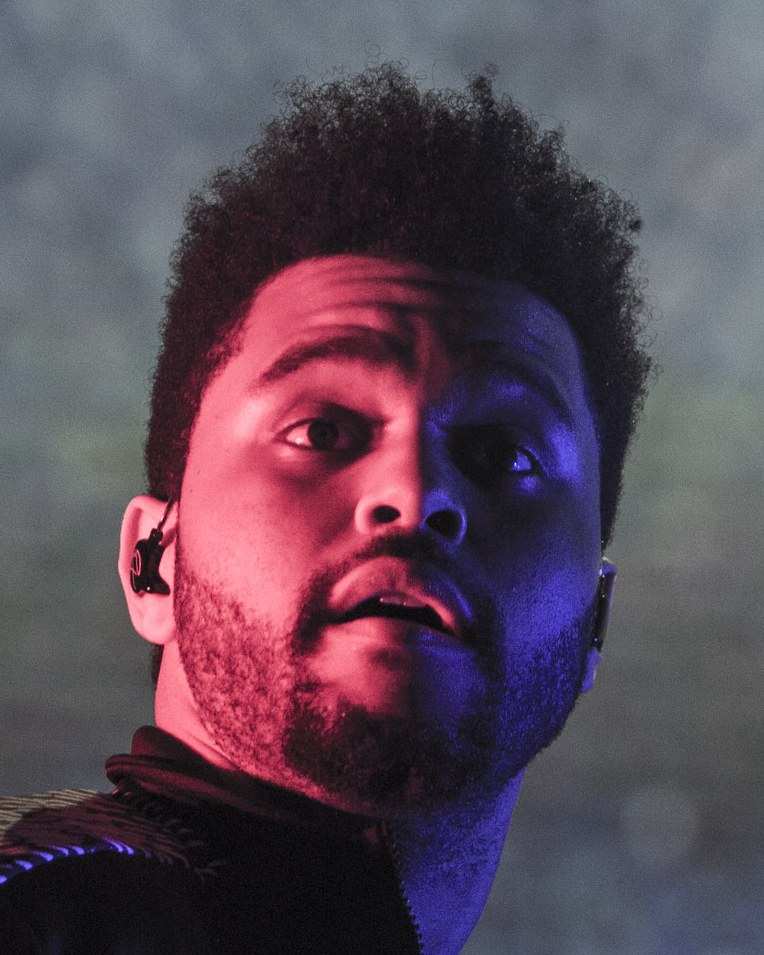 The Weeknd performing at Lollapalooza Chile, 2017